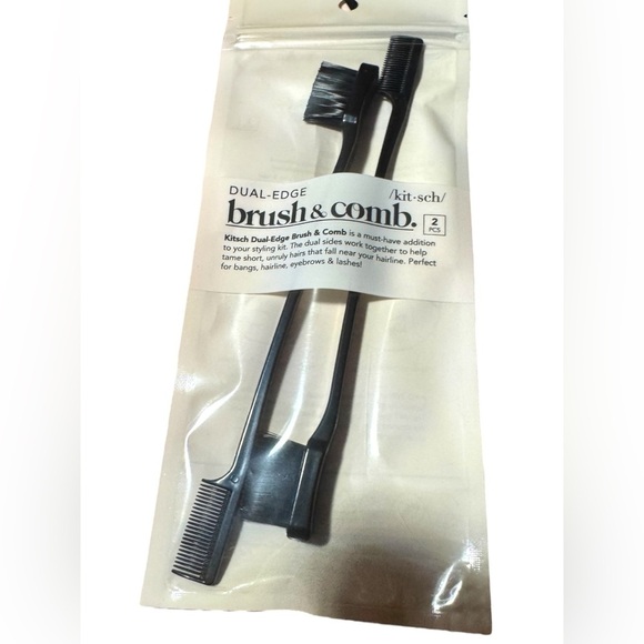 Kitsch Double Sided Edge Control Brushes Soft Nylon Bristles For Bangs, Hairline - Picture 4 of 11